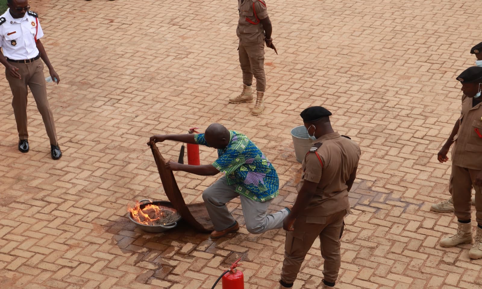 Staff Fire Drill with the Ghana National Fire Service
